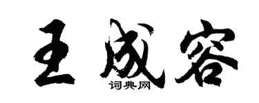 胡问遂王成容行书个性签名怎么写