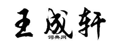 胡问遂王成轩行书个性签名怎么写