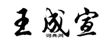 胡问遂王成宣行书个性签名怎么写