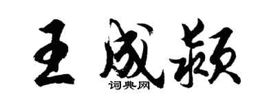 胡问遂王成颍行书个性签名怎么写