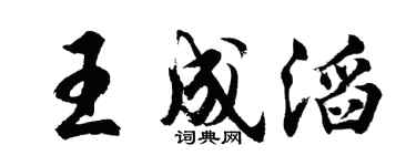 胡问遂王成滔行书个性签名怎么写