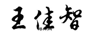 胡问遂王佳智行书个性签名怎么写