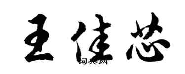 胡问遂王佳芯行书个性签名怎么写