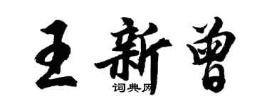 胡问遂王新曾行书个性签名怎么写