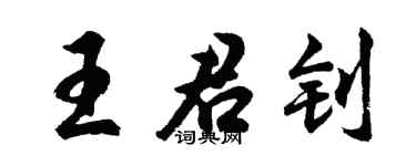 胡问遂王君钊行书个性签名怎么写