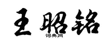 胡问遂王昭铭行书个性签名怎么写