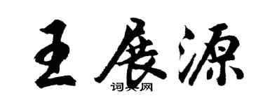 胡问遂王展源行书个性签名怎么写