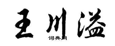 胡问遂王川溢行书个性签名怎么写