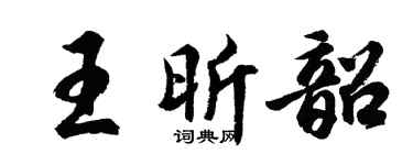 胡问遂王昕韶行书个性签名怎么写