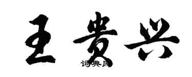 胡问遂王贵兴行书个性签名怎么写
