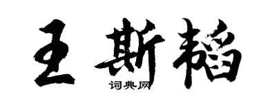 胡问遂王斯韬行书个性签名怎么写