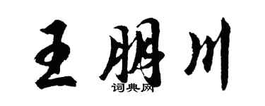 胡问遂王朋川行书个性签名怎么写