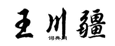 胡问遂王川疆行书个性签名怎么写