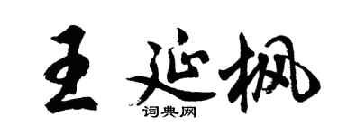 胡问遂王延枫行书个性签名怎么写