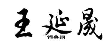 胡问遂王延晟行书个性签名怎么写