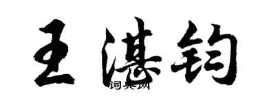 胡问遂王湛钧行书个性签名怎么写