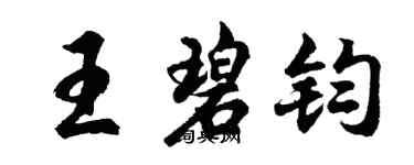 胡问遂王碧钧行书个性签名怎么写