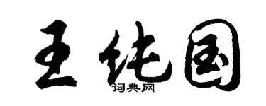 胡问遂王纯国行书个性签名怎么写