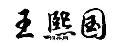 胡问遂王熙国行书个性签名怎么写