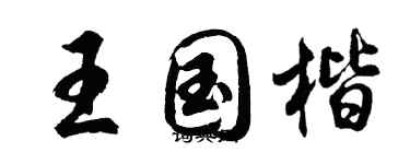 胡问遂王国楷行书个性签名怎么写