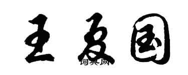 胡问遂王夏国行书个性签名怎么写