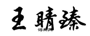 胡问遂王睛臻行书个性签名怎么写