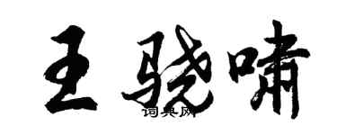 胡问遂王骁啸行书个性签名怎么写