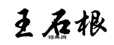 胡问遂王石根行书个性签名怎么写