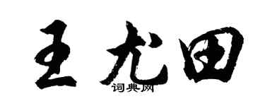 胡问遂王尤田行书个性签名怎么写