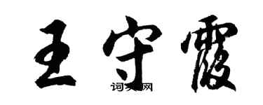 胡问遂王守霞行书个性签名怎么写