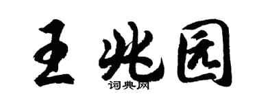 胡问遂王兆园行书个性签名怎么写