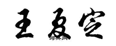 胡问遂王夏定行书个性签名怎么写