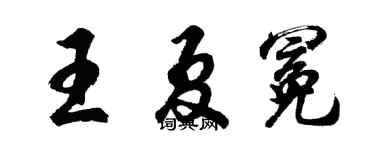 胡问遂王夏冕行书个性签名怎么写