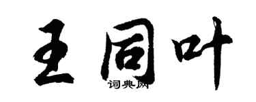 胡问遂王同叶行书个性签名怎么写