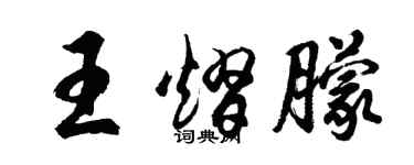 胡问遂王熠朦行书个性签名怎么写