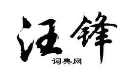 胡问遂汪锋行书个性签名怎么写