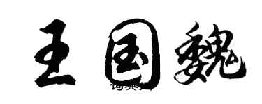 胡问遂王国魏行书个性签名怎么写