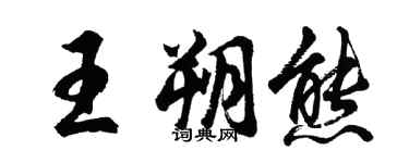 胡问遂王朔熊行书个性签名怎么写