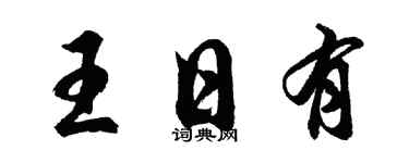 胡问遂王日有行书个性签名怎么写