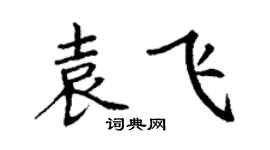 丁谦袁飞楷书个性签名怎么写