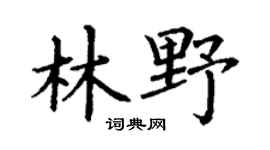 丁谦林野楷书个性签名怎么写