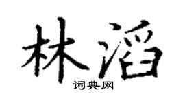 丁谦林滔楷书个性签名怎么写