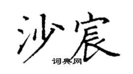 丁谦沙宸楷书个性签名怎么写