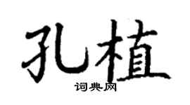 丁谦孔植楷书个性签名怎么写