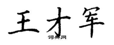 丁谦王才军楷书个性签名怎么写