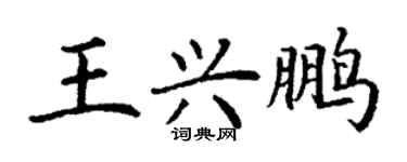 丁谦王兴鹏楷书个性签名怎么写