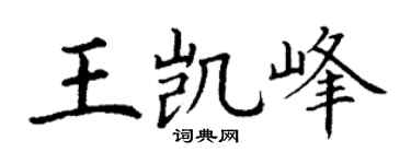 丁谦王凯峰楷书个性签名怎么写