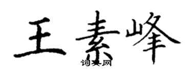 丁谦王素峰楷书个性签名怎么写