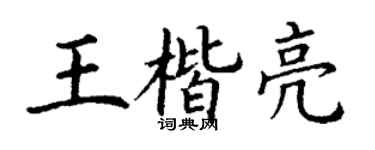 丁谦王楷亮楷书个性签名怎么写