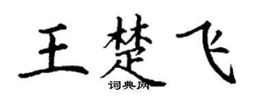 丁谦王楚飞楷书个性签名怎么写